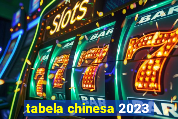 tabela chinesa 2023